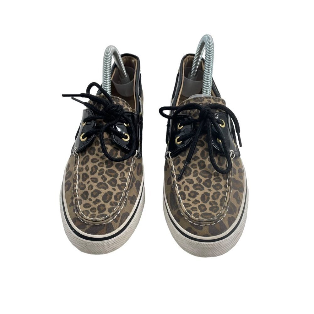Sperry Biscayne Leopard Print Boat Shoes Womens Size 9M Classic Casual Preppy - Picture 4 of 6